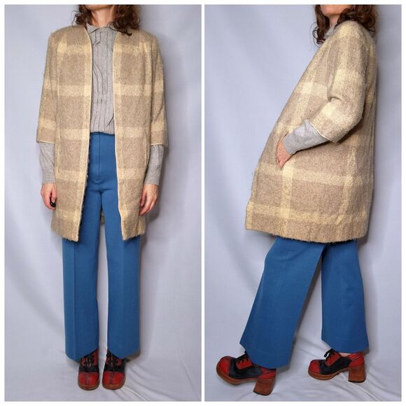 LILLI ANN Wool Knit Jacket Coat 60s 70s Lilli Ann San Francisco Tisse a Paris XS - Picture 1 of 9
